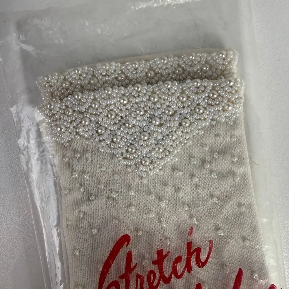 Vintage Beaded Formal Stretch Gloves
